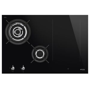 Smeg PM3743D Classic 75cm Frameless Mixed Induction And Gas Hob - BLACK