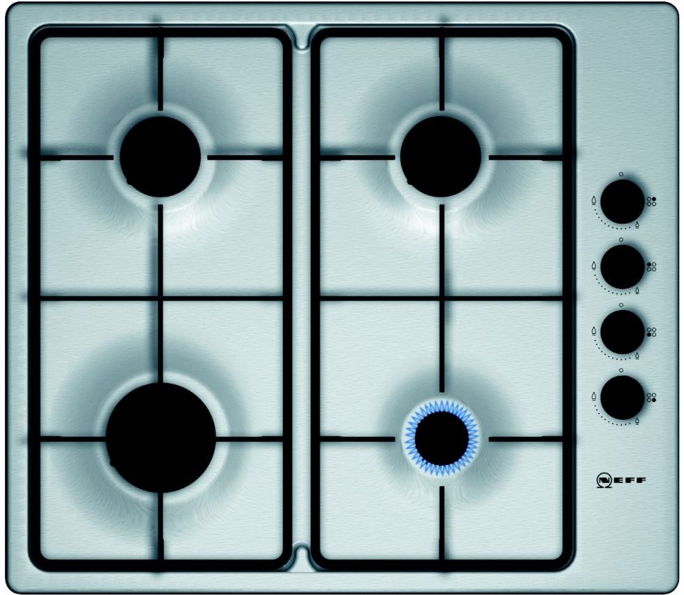 Neff T26BR46N0 60cm 4 Burner Gas Hob - STAINLESS STEEL