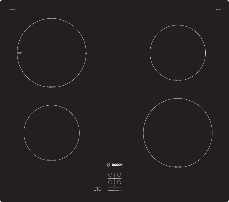 Bosch PUG61RAA5B 60cm Series 2 Frameless Induction Hob 13A supply - BLACK