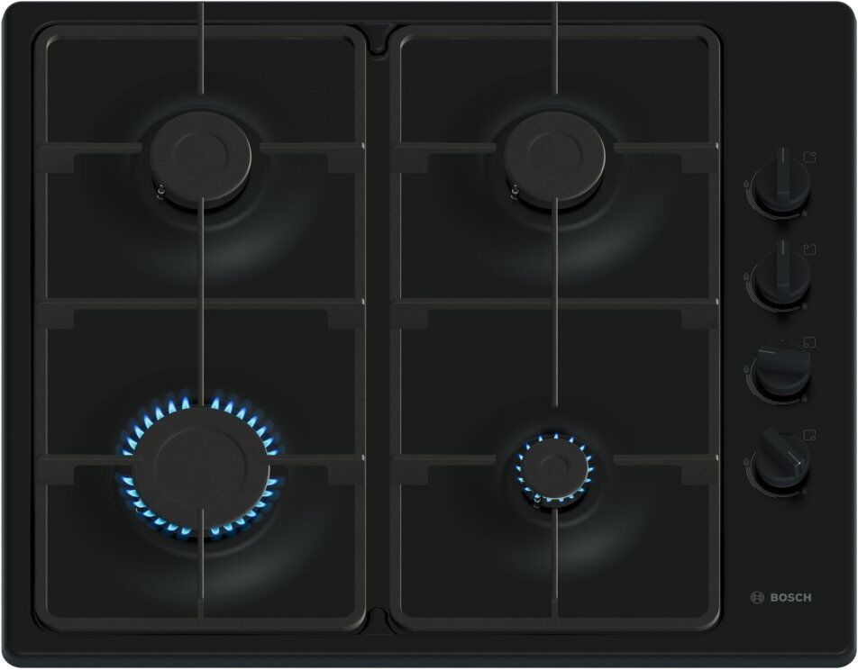 Bosch PBP6B6K60 60cm Series 2 4 Burner Gas Hob - BLACK