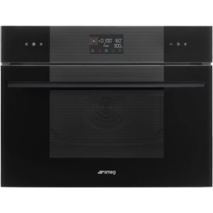 Smeg SO4102M1B3 Linea Compact Combi Microwave For Tall Housing - BLACK