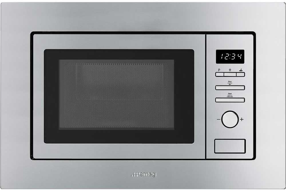 Smeg FMI020X Classic Built In Microwave & Grill For Tall Housing - STAINLESS STEEL