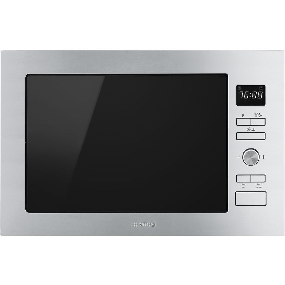 Smeg FMI425X Cucina Built In Microwave & Grill For Tall Housing - STAINLESS STEEL