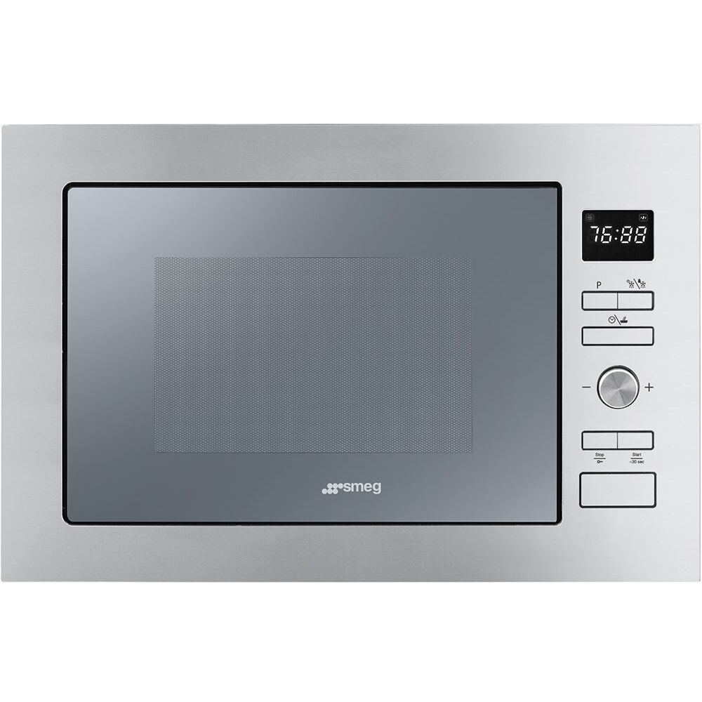 Smeg FMI425S Cucina Built In Microwave & Grill For Tall Housing - SILVER