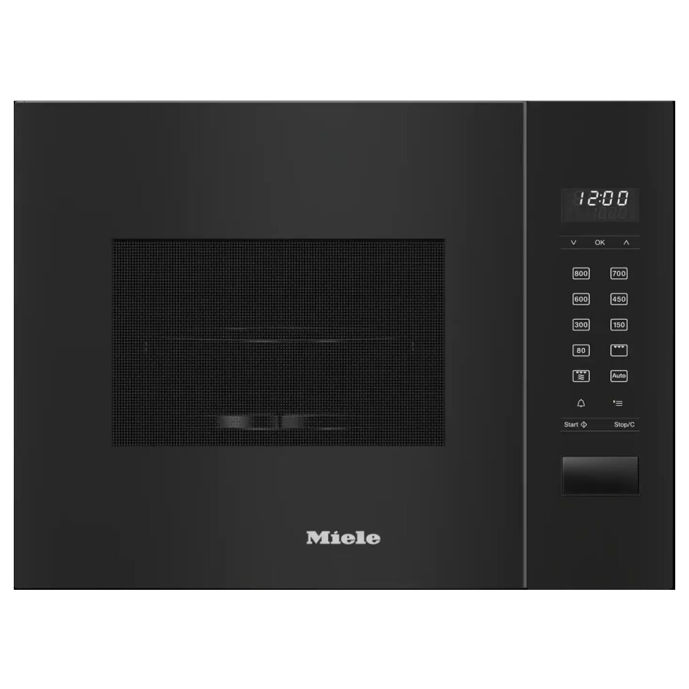 Miele M2224SC ContourLine 50cm Built In Microwave & Grill For Wall Unit - BLACK