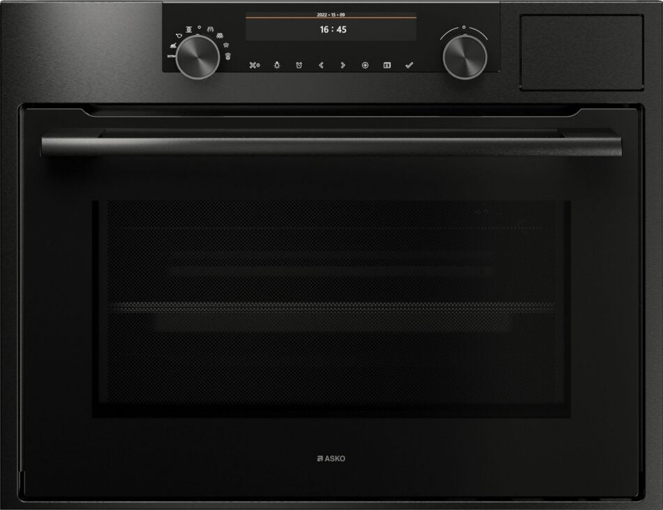 Asko OCSM8487B Combi Microwave With Steam For Tall Housing - BLACK STEEL