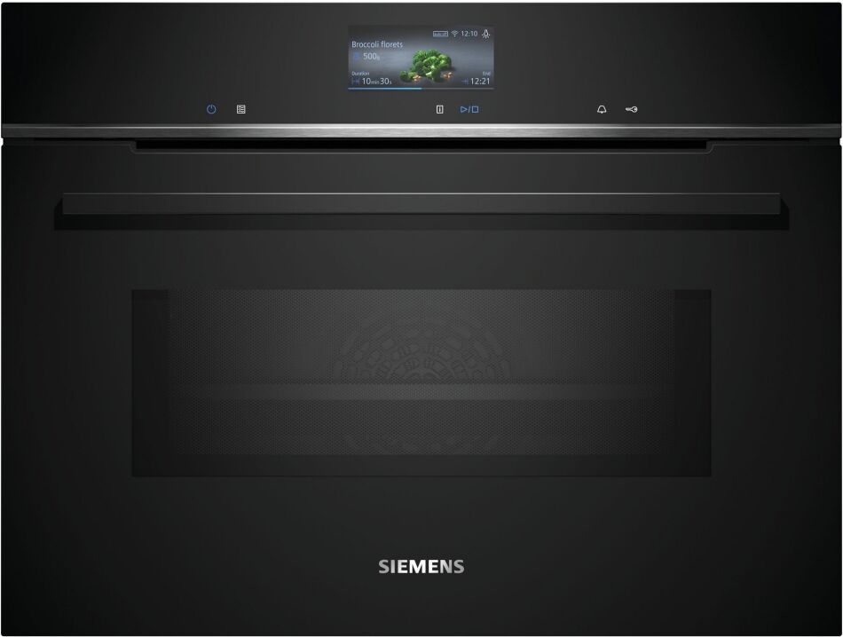 Siemens CM776G1B1B IQ-700 Pyrolytic Combination Microwave Oven For Tall Housing - BLACK