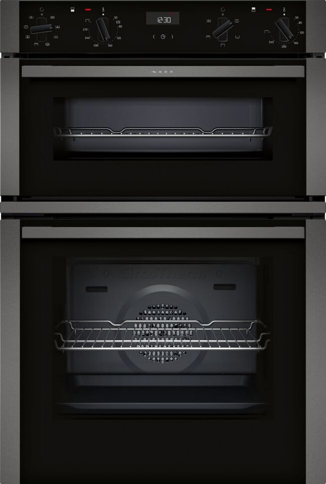 Neff U1ACE2HG0B N50 CircoTherm Built In Double Oven - GRAPHITE