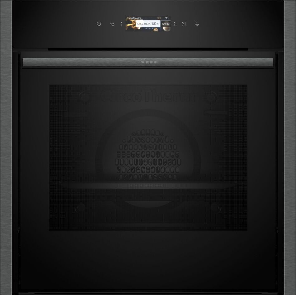 Neff B54CR71G0B N70 Slide & Hide Pyrolytic Multifunction Single Oven - GRAPHITE