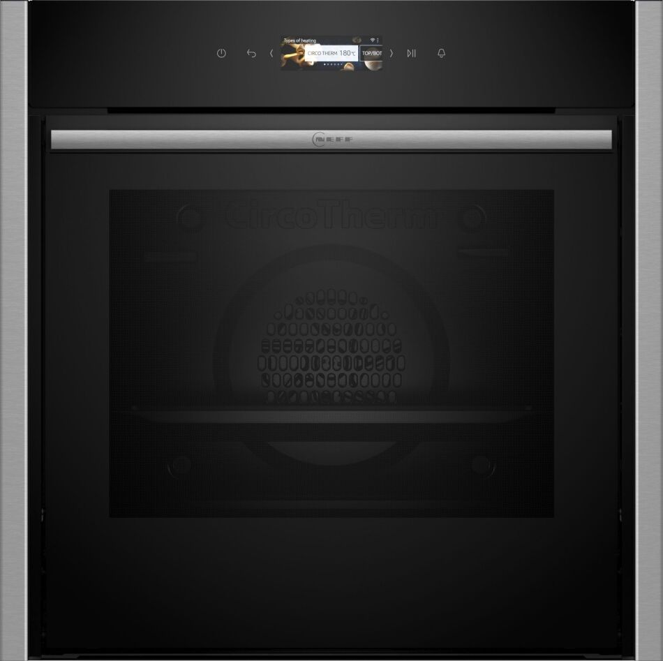 Neff B54CR71N0B N70 Slide & Hide Pyrolytic Multifunction Single Oven - STAINLESS STEEL