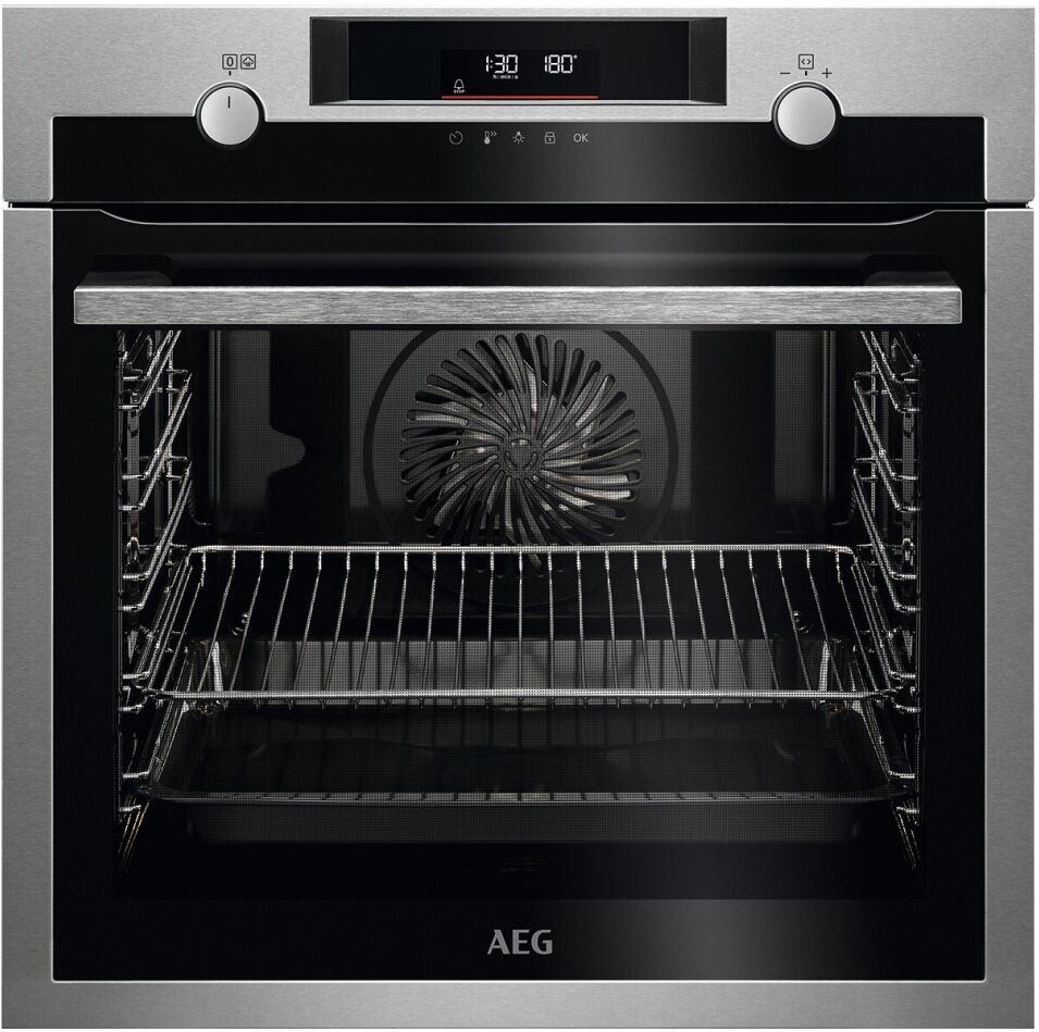 AEG BPS555060M Pyrolytic SteamBake Multifunction Single Oven - STAINLESS STEEL