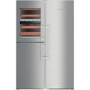 Liebherr SBSES8496 121cm Side By Side Biofresh-Plus Fridge Freezer Icemaker & Wine Storage - STAINLESS STEEL