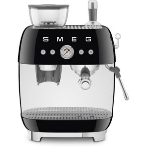 Smeg EGF03BLUK Freestanding Retro Espresso Coffee Machine With Grinder - BLACK