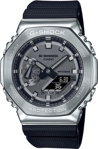 Casio G-Shock GM-2100-1AER Octagon Steel Bezel Black Resin Strap Watch