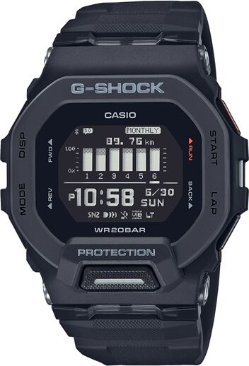 Casio G-Shock GBD-200-1ER G-SQUAD Steptracker Black Resin Strap Watch