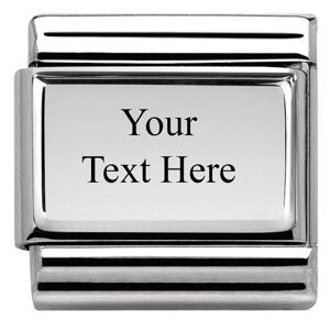 Nomination Silver Engraving Plate Charm