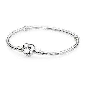 Pandora Moments Silver Heart Clasp Bracelet - 20cm
