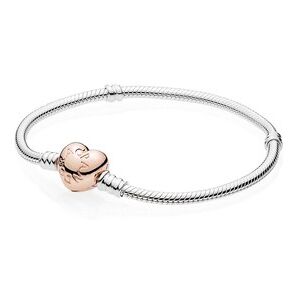 Pandora Rose Gold Heart Clasp Bracelet - 19cm