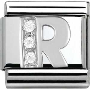 Nomination Silver Cubic Zirconia Letter Charm - R Nomination Silver Cubic Zirconia Letter Charm - R