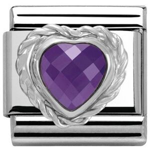 Nomination Purple Crystal Heart Charm Nomination Purple Crystal Heart Charm