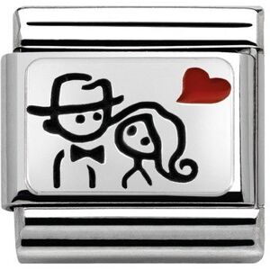 Nomination Silvershine Couple Heart Charm Nomination Silvershine Couple Heart Charm