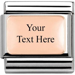 Nomination Rose Gold Plate Engraving Charm Nomination Rose Gold Plate Engraving Charm