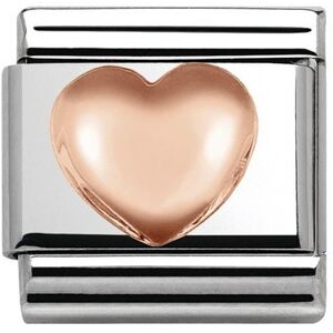 Nomination Rose Gold Raised Heart Charm Nomination Rose Gold Raised Heart Charm