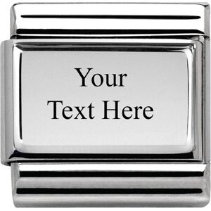 Nomination Silver Engraving Plate Charm Nomination Silver Engraving Plate Charm