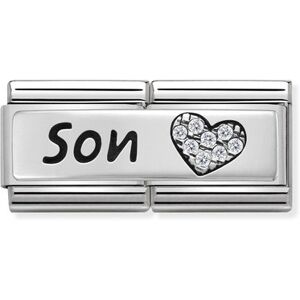 Nomination Silver Son Double Plate Charm Nomination Silver Son Double Plate Charm