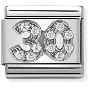 Nomination Silver Crystal 30 Birthday Charm Nomination Silver Crystal 30 Birthday Charm