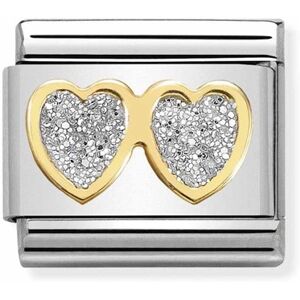 Nomination Double Hearts Glitter Charm Nomination Double Hearts Glitter Charm