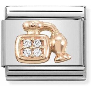 Nomination Rose Gold Perfume Charm - Stainless Steel Link Nomination Rose Gold Perfume Charm - Stainless Steel Link