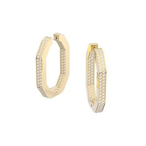 Swarovski Dextera Gold Octagon Hoop Earrings Swarovski Dextera Gold Octagon Hoop Earrings