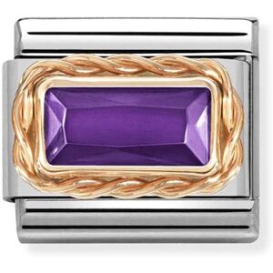 Nomination Rose Gold Purple Baguette Crystal Charm Nomination Rose Gold Purple Baguette Crystal Charm