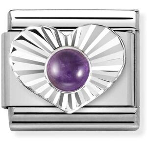 Nomination Silver Amethyst Heart Charm Nomination Silver Amethyst Heart Charm