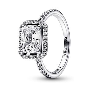 Pandora Rectangular Sparkling Halo Ring - 50 Pandora Rectangular Sparkling Halo Ring - 50