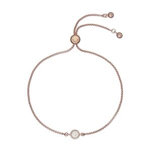 Ted Baker Rose Gold Crystal Pull Chain Bracelet - Adjustable Ted Baker Rose Gold Crystal Pull Chain Bracelet - Adjustable