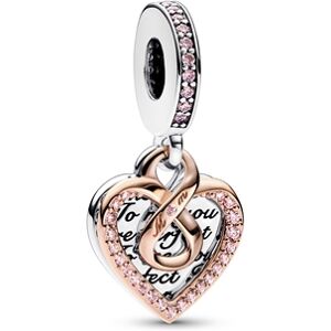 Pandora Two-tone Infinity Mum Heart Dangle Charm Pandora Two-tone Infinity Mum Heart Dangle Charm