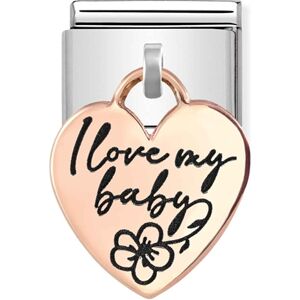 Nomination Rose Gold Baby Heart Drop Charm Nomination Rose Gold Baby Heart Drop Charm