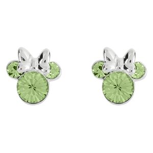 Disney Silver Minnie Mouse Birthstone Earrings - August Disney Silver Minnie Mouse Birthstone Earrings - August