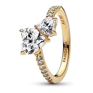 Pandora Gold Double Heart Ring - 56 Pandora Gold Double Heart Ring - 56