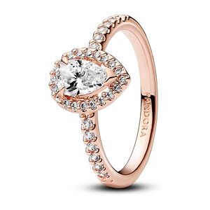 Pandora Sparkling Rose-Gold Pear Halo Ring - 60 Ring Pandora Sparkling Rose-Gold Pear Halo Ring - 60 Ring