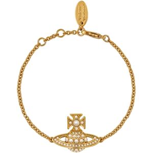 Vivienne Westwood Luiza Bas Relief Gold Tone Pearl Bracelet - Gold Vivienne Westwood Luiza Bas Relief Gold Tone Pearl Bracelet - Gold