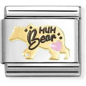 Nomination Pink Mum Bear Charm - Stainless Steel Nomination Pink Mum Bear Charm - Stainless Steel