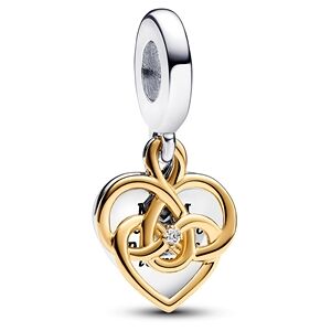 Pandora Lab-grown Diamond Engravable Mum Double Dangle Charm Pandora Lab-grown Diamond Engravable Mum Double Dangle Charm