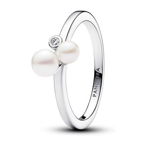 Pandora Duo Treated Freshwater Cultured Pearls Silver Ring - 52 Ring Pandora Duo Treated Freshwater Cultured Pearls Silver Ring - 52 Ring