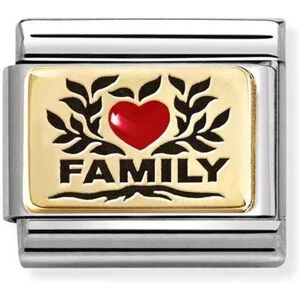 Nomination Gold Family Red Heart Charm Nomination Gold Family Red Heart Charm