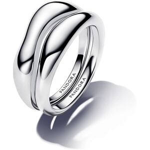 Pandora Silver Organically Shaped Stacking Rings - 58 Pandora Silver Organically Shaped Stacking Rings - 58