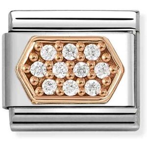 Nomination Rose Gold White Crystal Hexagon Charm Nomination Rose Gold White Crystal Hexagon Charm