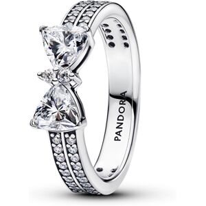 Pandora Silver Sparkling Bow Double-Row Ring - 58 Ring Pandora Silver Sparkling Bow Double-Row Ring - 58 Ring